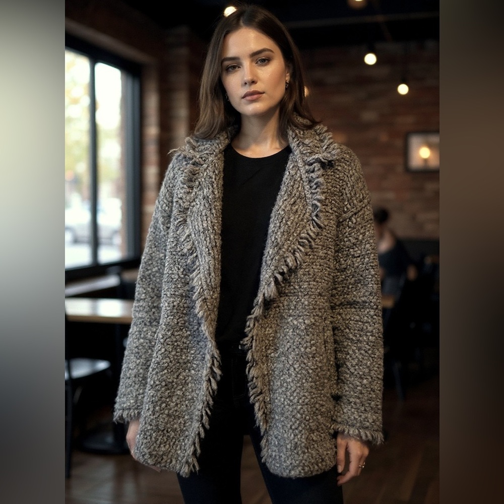 IRO Textured Fringe Cardigan / Jacket /french designer